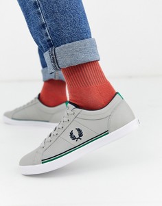 Серые кроссовки с перфорацией Fred Perry Baseline-Серый