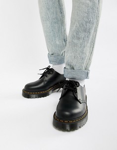 Черные туфли на платформе с 3 парами люверсов Dr Martens 1461 Bex-Черный