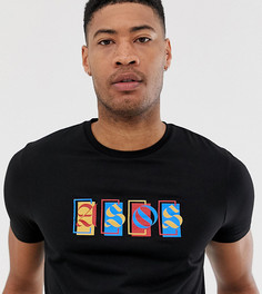 Футболка с принтом "ASOS" ASOS DESIGN Tall-Черный