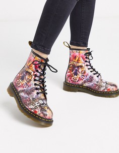 Высокие ботинки с принтом Dr Martens x CBGB 1460-Мульти