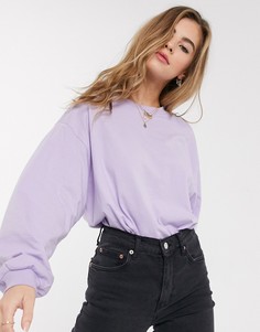 Лавандовый oversized-лонгслив ASOS DESIGN-Фиолетовый