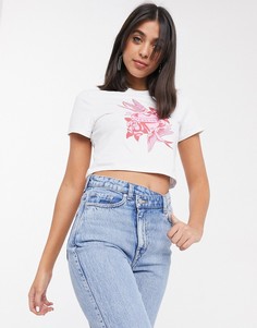 Облегающая футболка с принтом сердца в виде татуировки ASOS DESIGN-Белый