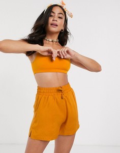 Желтые пляжные шорты Monki-Желтый