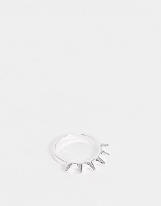 Серебристое кольцо с шипом ASOS DESIGN-Серебряный