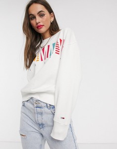 Свитшот с логотипом Tommy Jeans-Белый