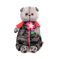 Мягкая игрушка Budi Basa Кот Басик в камуфляжном комбинезоне, 19 см
