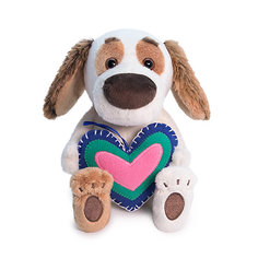 Мягкая игрушка Budi Basa Собака Бартоломей baby с сердечком из флиса, 20 см