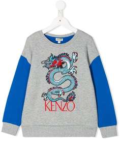 Kenzo Kids футболка с длинными рукавами и принтом Dragon