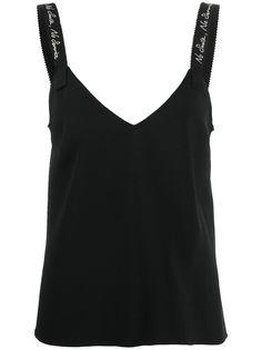 Stella McCartney топ No Smile No Service на бретелях