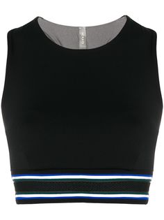 No Ka Oi striped trim cropped top