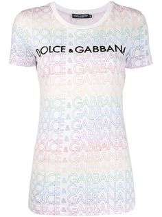 Dolce & Gabbana футболка с логотипом из пайеток