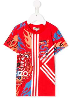Kenzo Kids футболка с принтом