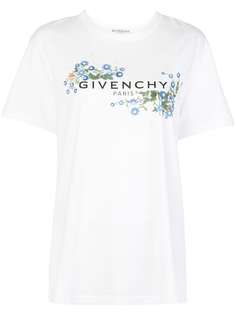 Givenchy футболка оверсайз с цветочным принтом