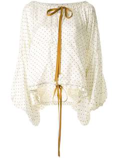 Lee Mathews блузка оверсайз в мелкую точку