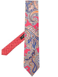 Etro галстук с узором пейсли