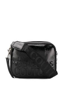 Versace Jeans Couture лакированная сумка через плечо с логотипом