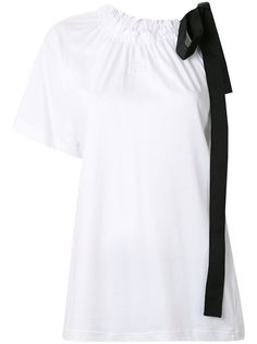 Nº21 футболка асимметричного кроя с бантом