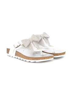 Monnalisa сандалии с бантами
