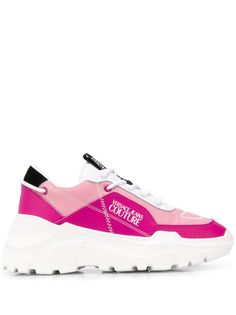Versace Jeans Couture кроссовки на платформе с декоративной строчкой
