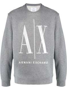 Armani Exchange толстовка с круглым вырезом и логотипом