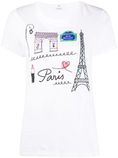 Allude футболка с принтом Paris