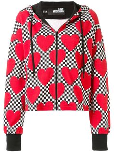 Love Moschino худи с капюшоном на шнурке и принтом