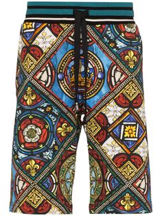 Dolce & Gabbana спортивные шорты с принтом