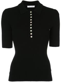 Proenza Schouler White Label рубашка-поло в рубчик с короткими рукавами