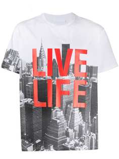 Neil Barrett футболка Live Life с короткими рукавами
