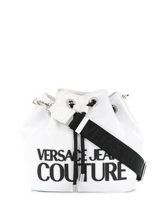 Versace Jeans Couture сумка-ведро с контрастным логотипом