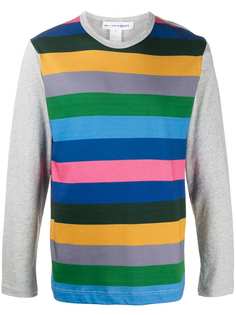 Comme Des Garçons Shirt полосатая футболка с контрастными рукавами