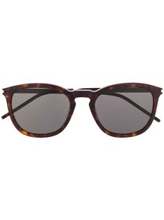 Saint Laurent Eyewear солнцезащитные очки черепаховой расцветки