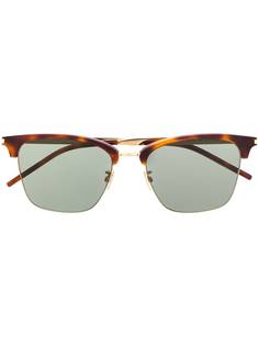 Saint Laurent Eyewear солнцезащитные очки черепаховой расцветки
