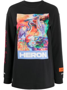 Heron Preston толстовка с логотипом и графичным принтом