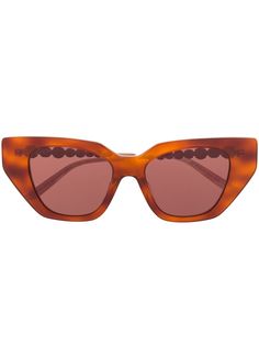 Gucci Eyewear очки в массивной оправе кошачий глаз