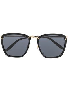 Gucci Eyewear солнцезащитные очки в оправе Navigator