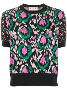 Marni фактурный топ с цветочным узором