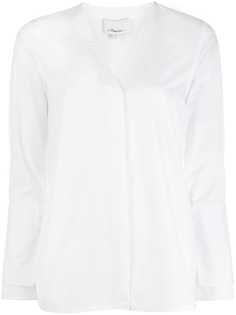 3.1 Phillip Lim поплиновый топ с жемчужинами на манжетах