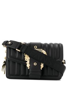 Versace Jeans Couture стеганая сумка на плечо с пряжкой