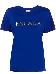 Escada Sport футболка с логотипом металлик