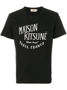 Maison Kitsuné футболка с принтом логотипа