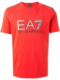 Ea7 Emporio Armani футболка EA7 с логотипом металлик