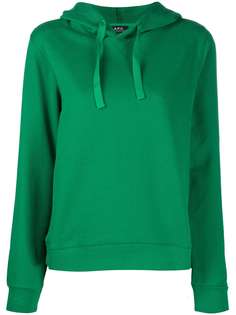 A.P.C. однотонное худи с длинными рукавами