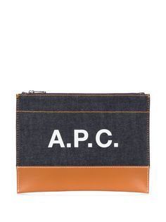 A.P.C. клатч на молнии с логотипом