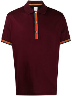 Paul Smith рубашка-поло с отделкой в полоску
