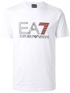 Ea7 Emporio Armani футболка EA7 с логотипом металлик