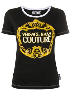 Versace Jeans Couture футболка с принтом Barocco и логотипом