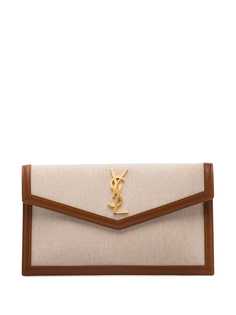 Saint Laurent клатч Uptown с монограммой