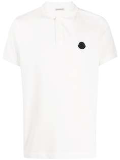 Moncler рубашка-поло с нашивкой-логотипом