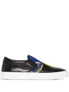 Marcelo Burlon County Of Milan слипоны с вышивкой Wings